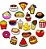 Kit Pins Pingentes,  Personagens - Comidas - Imagem 1