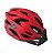Capacete Elleven - M Vermelho/Cinza com Sinalizador em Led - Imagem 1