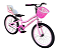 Bicicleta Aro 20 JVT Rosa Com Cadeirinha de Boneca - Imagem 1