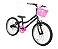 Bicicleta Aro 20 JVT Preta e Rosa - Imagem 1