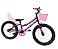 Bicicleta Aro 20 Infantil JVT Roxa com Cadeira Boneca - Imagem 1