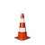 CONE LARANJA E BRANCO 50 CM - Imagem 3