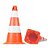 CONE LARANJA E BRANCO 50 CM - Imagem 1