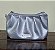 Clutch Luxo- bolsa de mão - Prateada- couro ecológico - Imagem 1
