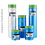 FILME MASCARAMENTO COM FITA 1800MM X 25M - Azul - Imagem 1