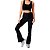 Calça Flare Bailarina Fitness Preta Poliamida - Imagem 4