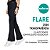 Calça Flare Bailarina Fitness Preta Poliamida - Imagem 3