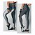 Legging Fitness Resistente Alta Qualidade Cinza Recorte Lateral - Imagem 2
