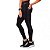 Legging Sem Costura Preto Mescla Poliamida Cós Alto Canelado Selene Fitness Academia - Imagem 1
