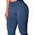 Legging Sem Costura Azul Mescla Poliamida Cós Canelado - Imagem 3