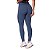 Legging Sem Costura Azul Mescla Poliamida Cós Canelado - Imagem 2