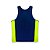 Camiseta Regata DryFit Fitness Masculina Marinho Faixa Lateral - Imagem 2