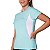 Camiseta Blusinha Academia com Bolso em Poliamida Leve Verde Água - Imagem 1