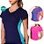 Camiseta Fitness Poliamida Malha Fria Proteção UV 50+ Faixa Lateral - Imagem 4