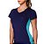 Camiseta Fitness Poliamida Malha Fria Proteção UV 50+ Faixa Lateral - Imagem 1
