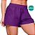 Shorts Esportivo Feminino Sport Soltinho Academia Corrida Treino Selene Preto Rosa Roxo Adulto - Imagem 1