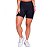 Shorts Fitness Sem Costura Cós Alto Leve Compressão Selene Poliamida Preto Rosa Academia Treino Ginástica - Imagem 3