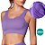 Top Academia Fitness Poliamida Alça Reta Resistente Sem Costura Detalhes Texturizados Selene Conforto - Imagem 2