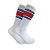 Meia Street Cano Longo Masculina Esportiva 39 ao 43 Preta Branca Listras - Imagem 4