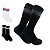 Meia Street Cano Longo Masculina Esportiva 39 ao 43 Preta Branca Listras - Imagem 1