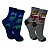 Kit 2 Pares Meias Infantil em Algodão Cano Médio 29 a 34 Menino Estampada - Imagem 1