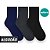 Kit 6 Meias Casual Algodão Masculina Cano Curto Preta Básica - Imagem 3