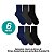 Kit 6 Meias Casual Algodão Masculina Cano Curto Preta Básica - Imagem 2