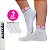 Kit 3 Meias Brancas Algodão Feminina Punho Colorido Meias Esportivas Atoalhada Meia Branca Macia Buky - Imagem 1
