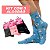 Kit 3 Meias Cano Médio ALGODÃO e Poliamida Estampadas Femininas Meia Divertida Centopé Coloridas 35 ao 39 Alta Qualidade - Imagem 1