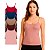 Regata Blusinha Alcinha Blusa Alça Fina Feminina Regatinha Básica Poliamida Malha Fria - Imagem 1