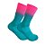 Meia Poliamida Esportiva Cano Médio Feminina Bike Corrida Ciclismo Treino Academia 34 ao 39 Colorida Selene - Imagem 3