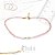 Colar Lubi Choker Pérola Safira Rosa - Imagem 2