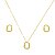 Conjunto Correntinha Feminino E Brinco Oval Vazado Ouro 18k - Imagem 6