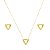 Conjunto Colar Feminino E Brinco Triangulo Ouro 18k - Imagem 6