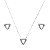 Conjunto Colar E Brinco Triangulo Vazado Em Ródio Branco - Imagem 6