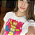 Camiseta Feminina Branca de Algodão Estampada Os Simpsons - Imagem 3