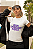 Camiseta Feminina Branca de Algodão Estampa Personalizada - Imagem 1