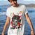 Camiseta Masculina Branca de Algodão Estampada Charlie Chaplin - Imagem 3