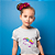 Camiseta Infantil Menina Branca de Algodão com Estampa Unicórnio - Imagem 1