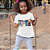 Camiseta Infantil Menina Branca de Algodão com Estampa Divertidamente - Imagem 1