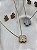 Conjunto colar e brinco trevo cravejado - Imagem 2