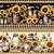 Tricoline Digital Barrado Sunflowers (0,55cmx1,50mt) - Imagem 1
