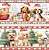 Tecido Tricoline Barrado Digital Natal Dog 100% algodão(55cmx1,50mt) - Imagem 1