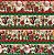 Tecido Tricoline Barrado Natal Vintage 100% algodão (55cmx1,50mt) - Imagem 1