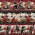 Tecido Tricoline Barrado Digital Gatinhos Natalinos 100% algodão (55cmx1,50mt) - Imagem 1