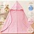 Toalha de Banho infantil com Capuz p/ bordar rosa (70cmx90cm) - Imagem 1
