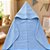 Toalha de banho infantil com capuz p/ bordar azul (70cmx90cm) - Imagem 1