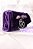 Bolsa mística para tarô em veludo roxo com ametistas, pentagrama e penas - SOB ENCOMENDA - Imagem 2