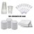 Kit  Para Refeição Descartáveis + Sobremesa 701 Peças Pratos Garfos Facas Colher Guardanapos Copos - Imagem 3