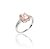 Anel Cristal Quartzo Rosa Zircônia Rosa - Imagem 1